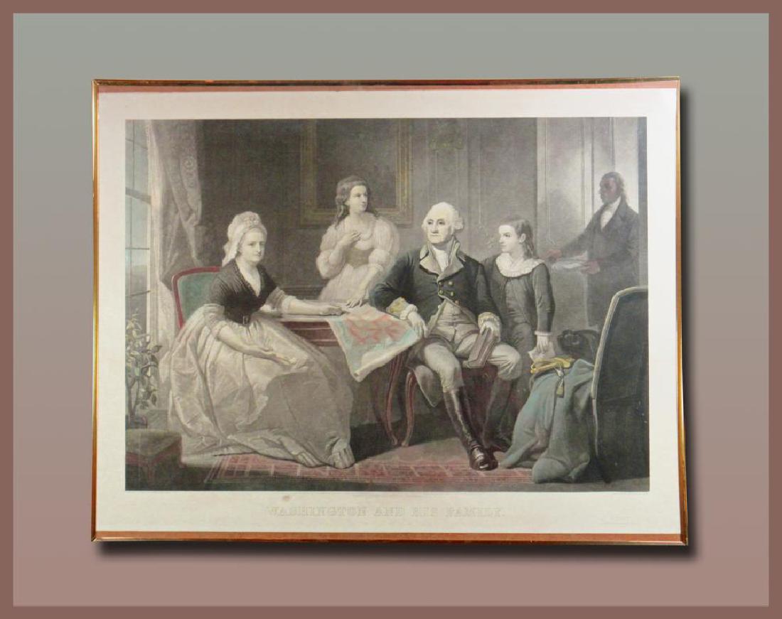 Engraving of Washington & His Family by John Sartain's (1 of 2)