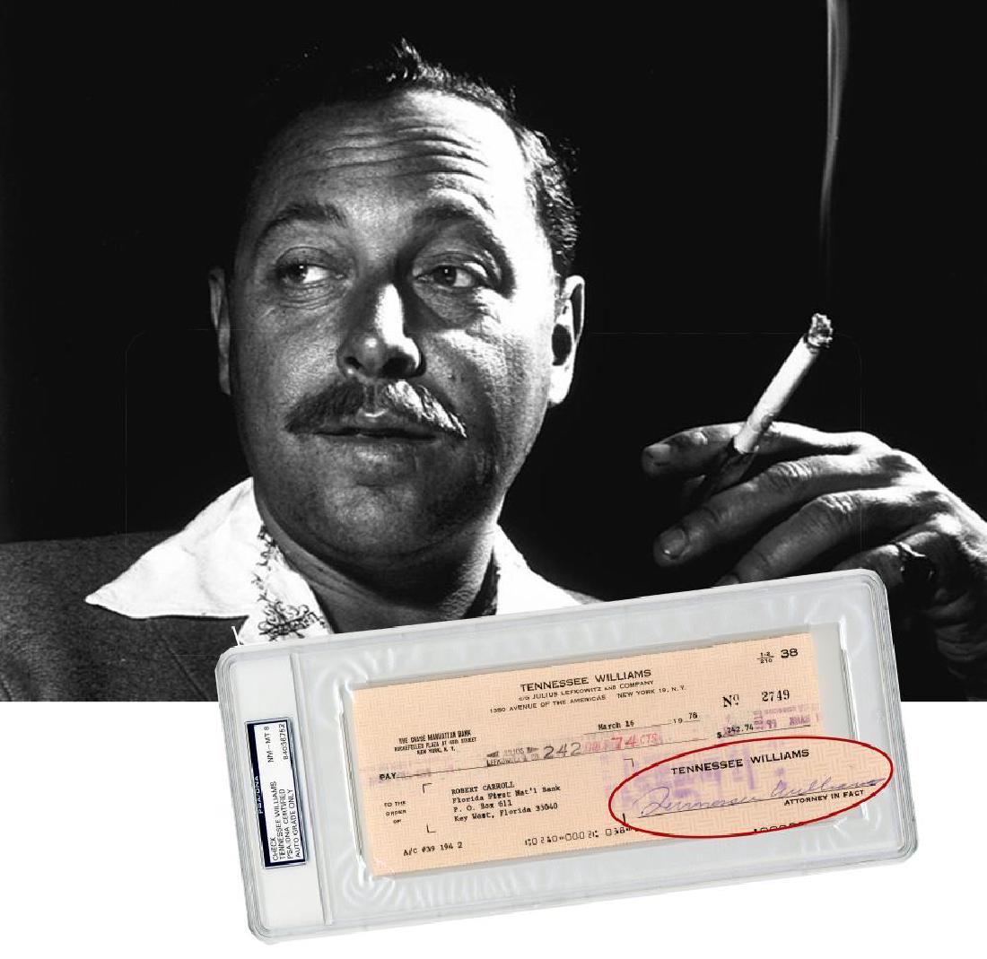 Tennessee Williams Signed Check to Lover Robert (1 of 4)