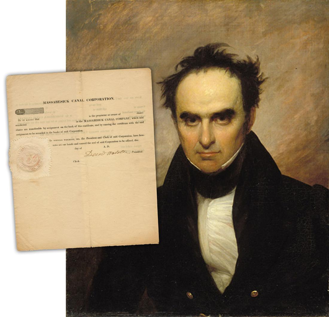 Daniel Webster Signed Massabesick Canal Corporation (1 of 4)