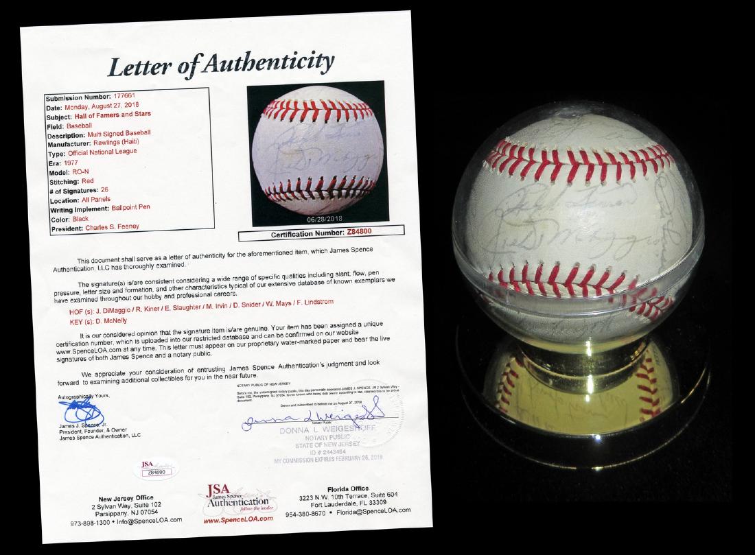 DiMaggio, Kiner, Slaughter, Irvin, Snider, Mays, and (1 of 8)