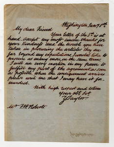 Extremely rare Zachary Taylor Autograph Letter Signed