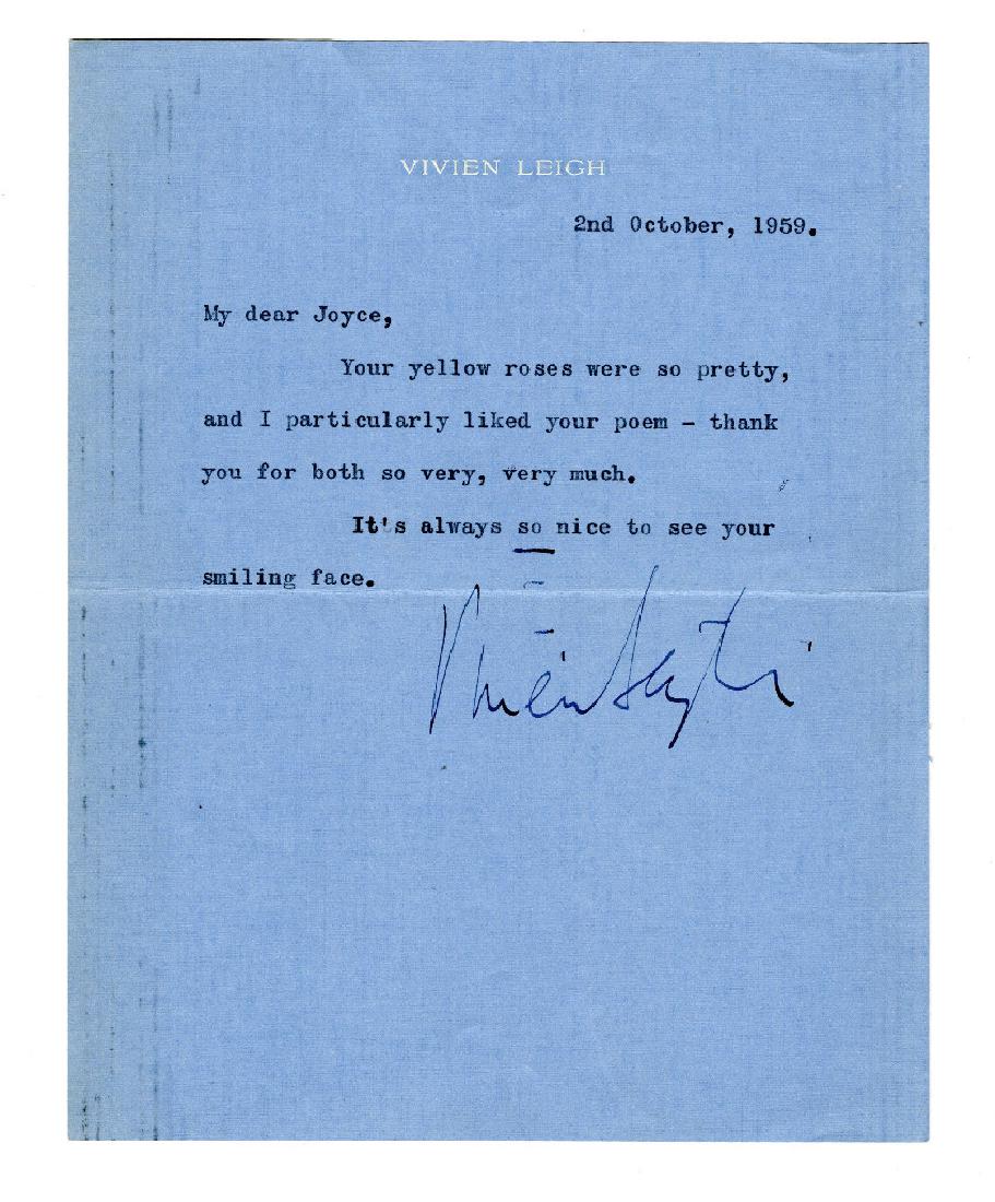 Vivien Leigh Writes a Close Friend (1 of 2)