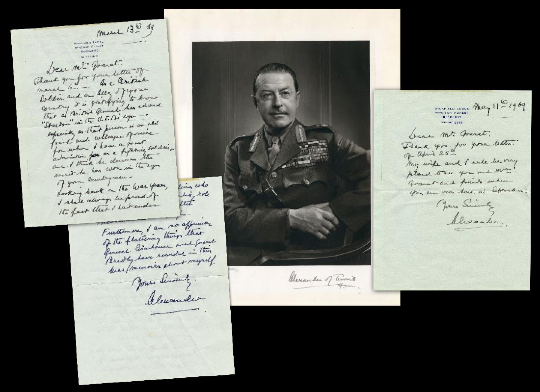 WWII Commander Alexander of Tunis ALS Mentioning (1 of 9)