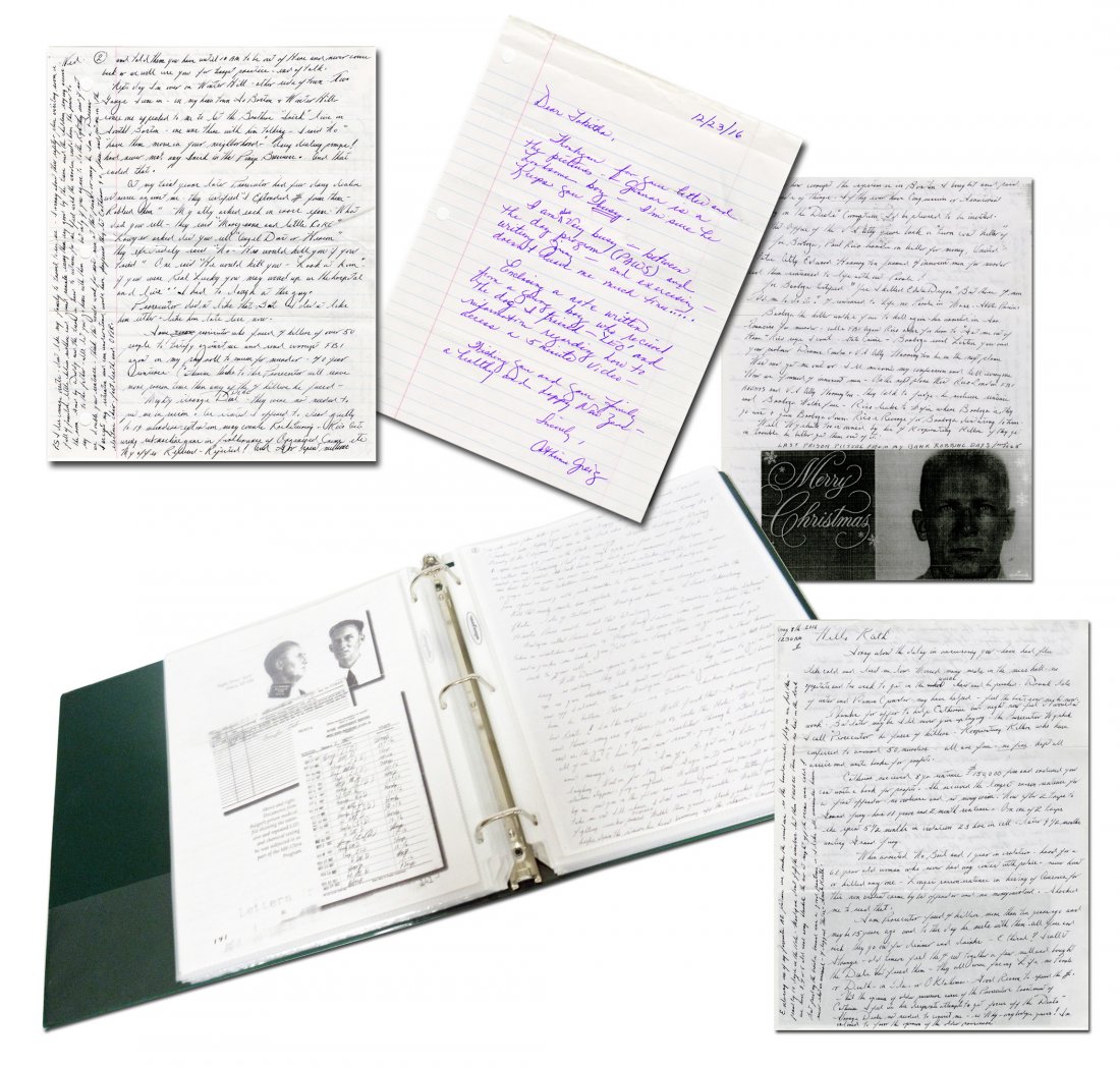 Whitey Bulger, in His Own Words, 22 Handwritten: Bulger James "Whitey" Whitey Bulger, in His Own Words, 22 Handwritten Letters, 63 Pages, Worthy of a Book!This fascinating archive of letters by James "Whitey" Bulger from federal prison in Florida to