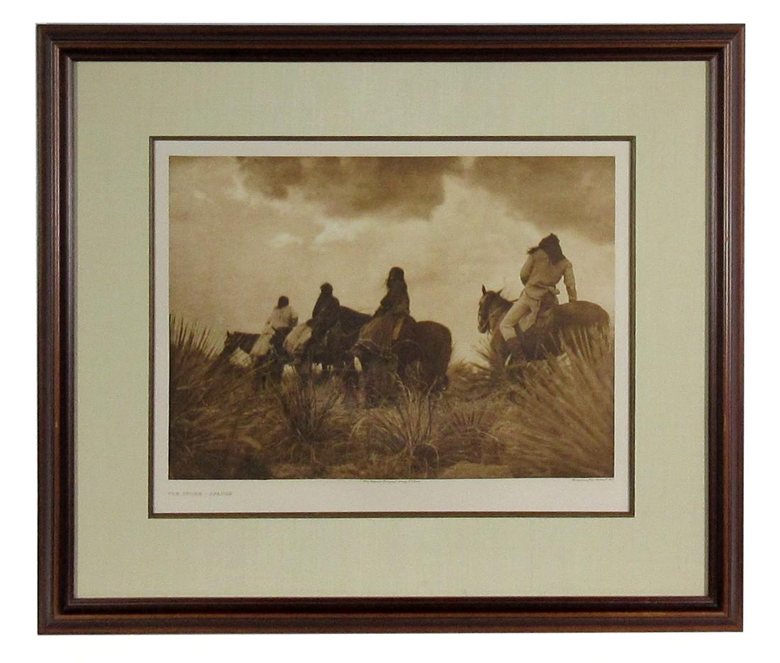 Edward S. Curtis Photogravure, "The Storm - Apache" (1 of 2)