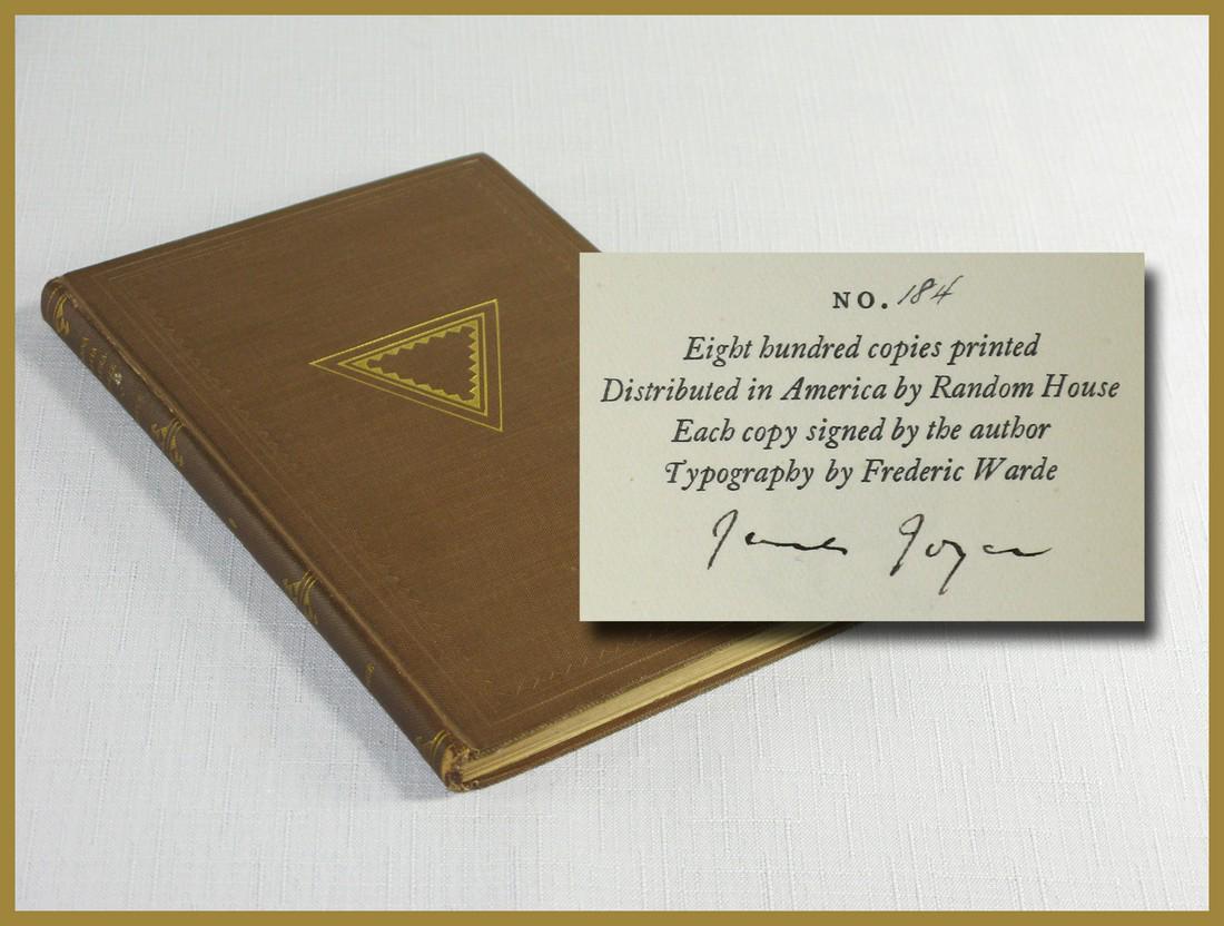 James Joyce, "Finnegan's Wake," Beautifully Signed by (1 of 3)