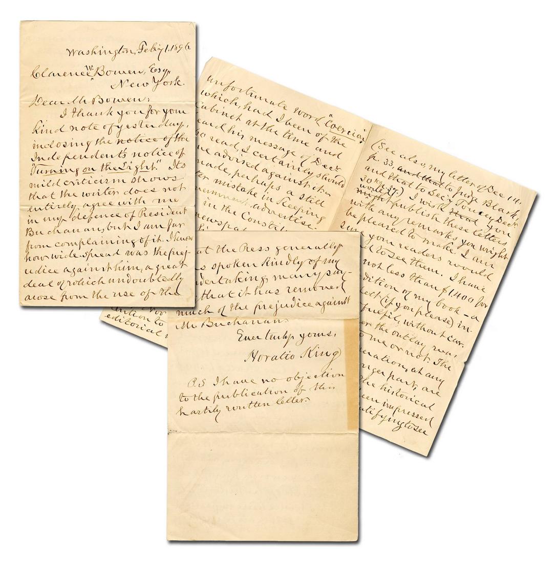 Buchanan's Pre-War Actions Defended by Horatio King (1 of 5)