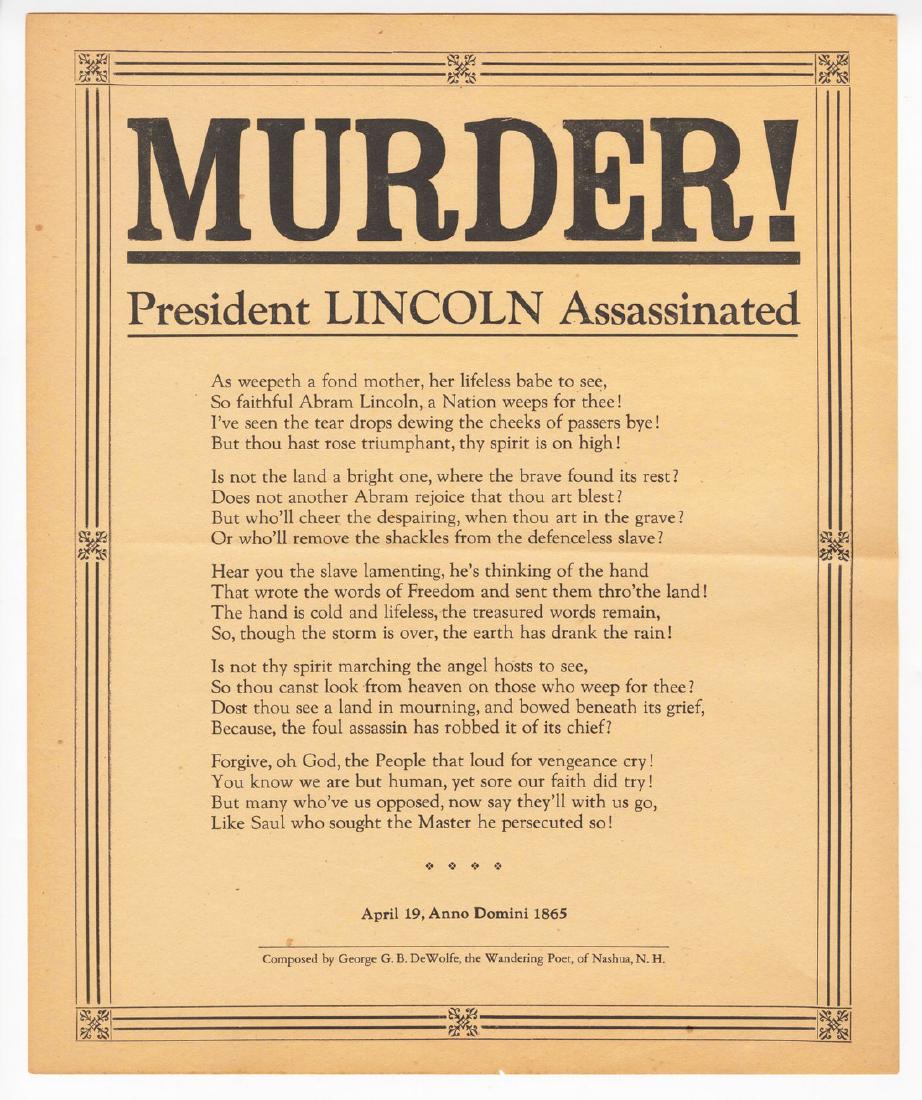 MURDER! President Lincoln Assassinated (1 of 1)