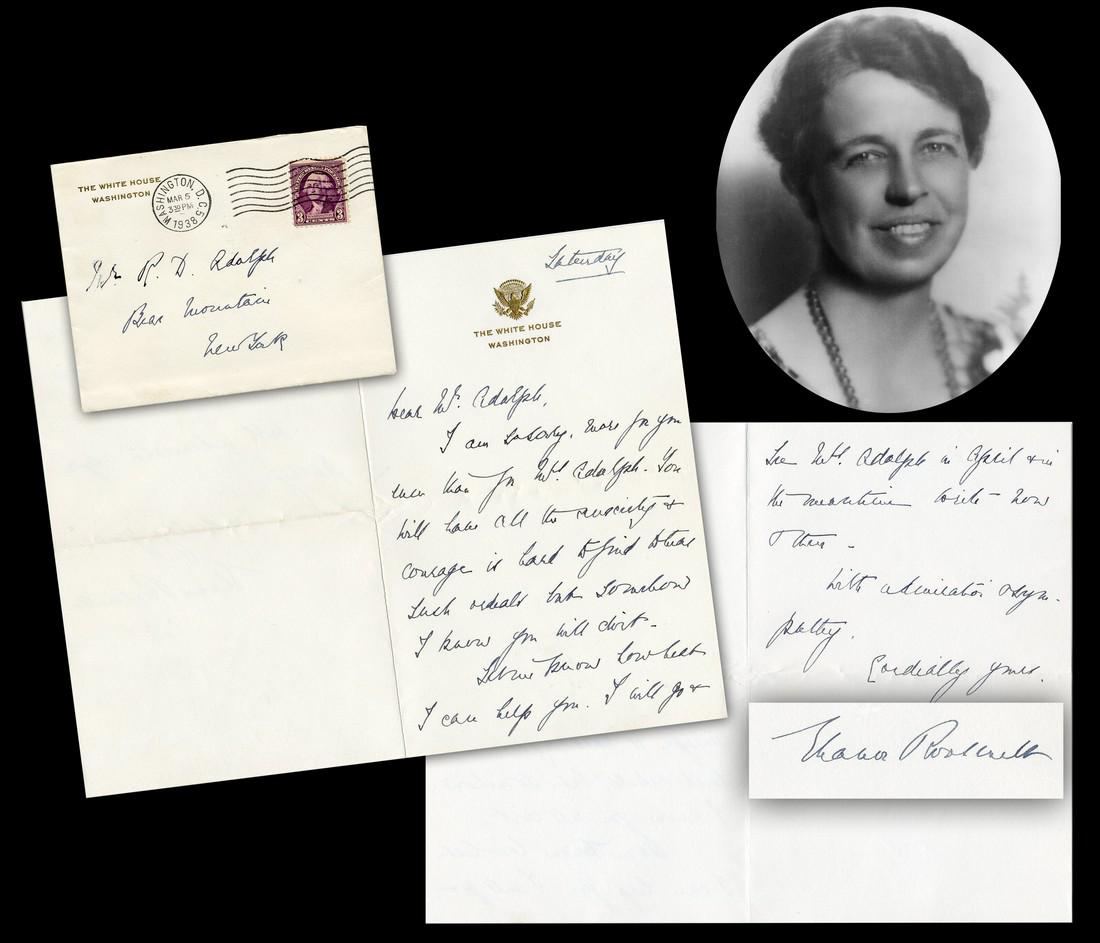 Eleanor Roosevelt ALS: "courage is hard to find to take (1 of 6)