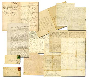 Civil War, 13 Excellent Letters, a Soldier Who Died at: Description: Civil War Civil War Letters by a Veteran of the Hornet’s Nest at Shiloh and Another Who Died at Andersonville This small archive includes wartime and postwar letters surrounding William