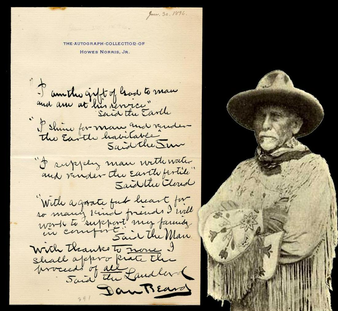 Daniel C. Beard, Of Boy Scouts Fame, Poem about Nature (1 of 3)