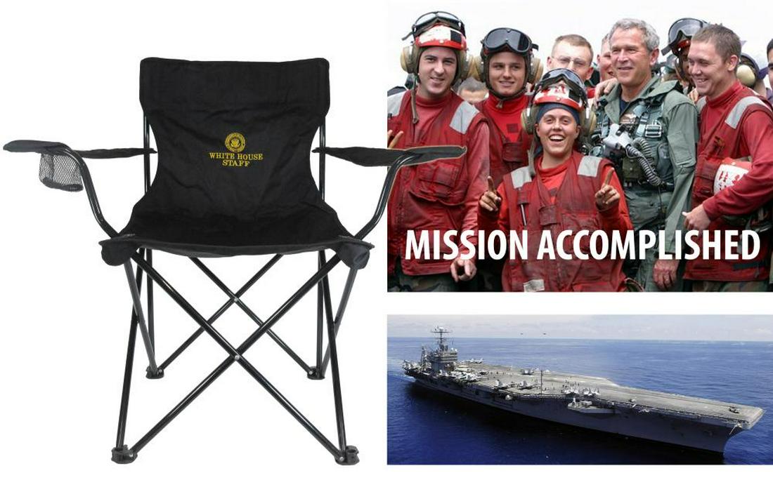 "White House Staff" Deck Chair Used Aboard U.S.S. (1 of 7)