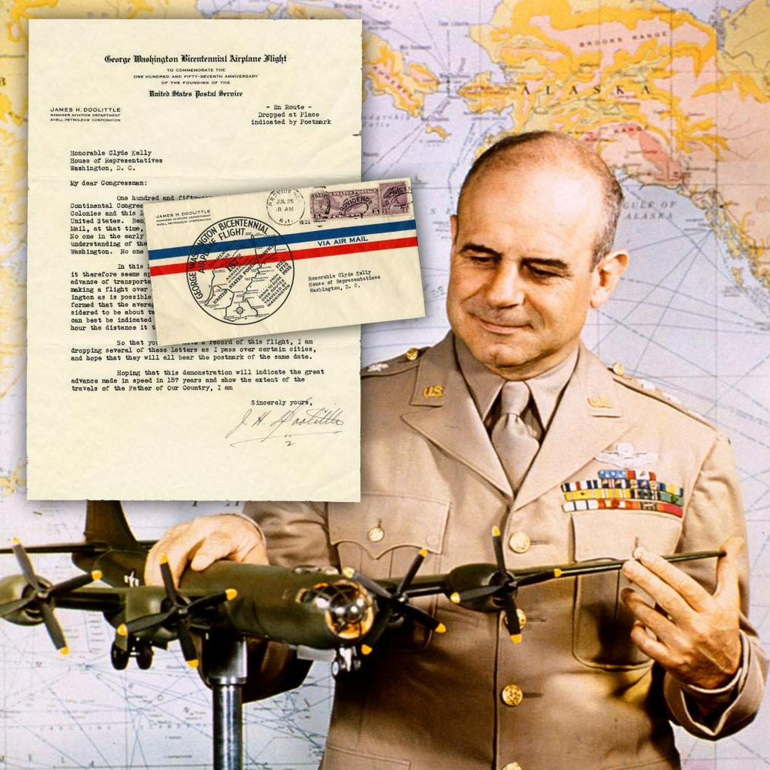James H. Doolittle TLS with George Washington (1 of 4)