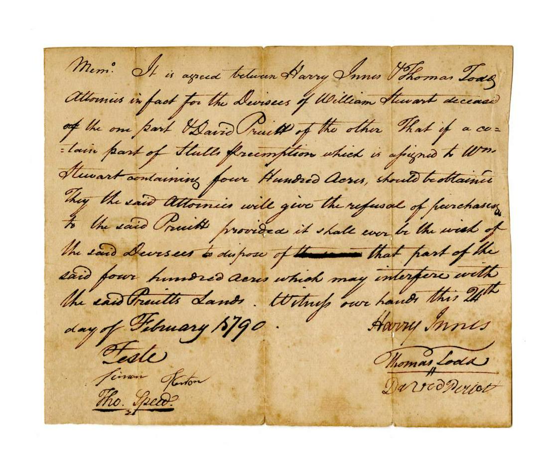 Kentucky Land Agreement Signed by Federal Judge and (1 of 3)