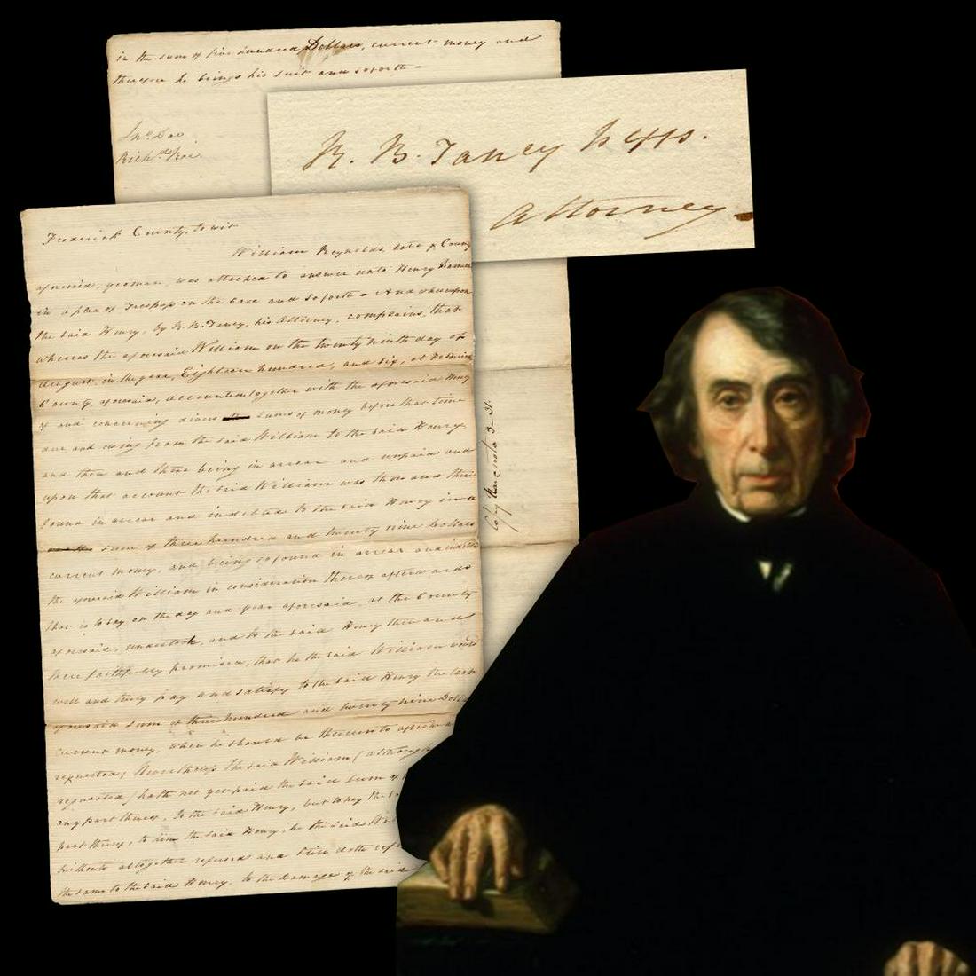 Roger B. Taney, Young Maryland Attorney, 3x Signed (1 of 6)