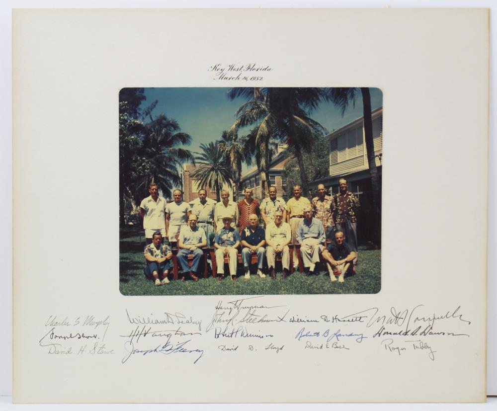 Harry S. Truman & Advisors Group Signed Photo (1 of 3)
