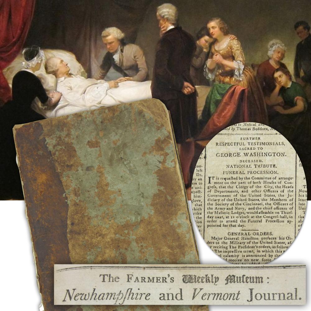 NH Newspapers Report George Washington's Death in 1799: Washington George NH Newspapers Report George Washington's Death in 1799 A bound collection of New England newspapers, ca. 1797-1800, documenting the first reports of George Washington's death on Dece