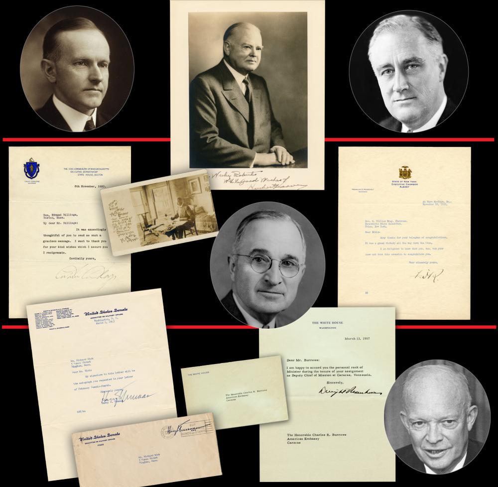 Coolidge, Hoover, FDR, Truman, & Eisenhower Signed (1 of 9)