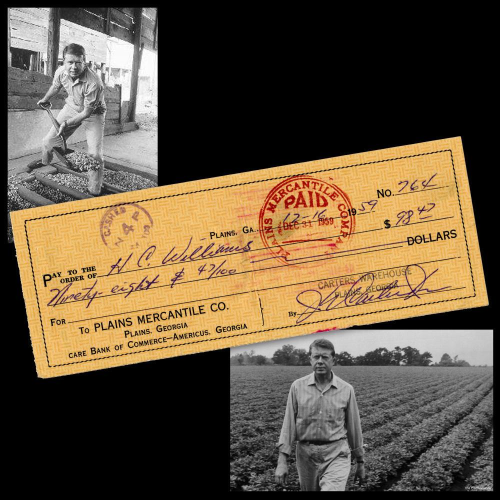 Jimmy Carter Signed Check During his Peanut Farming (1 of 4)