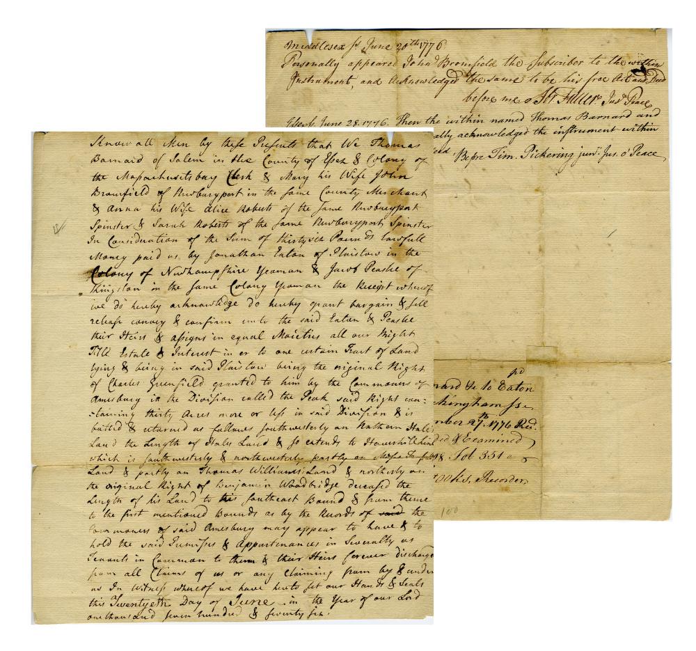 Timothy Pickering 1776 Just Days Before Independence (1 of 5)