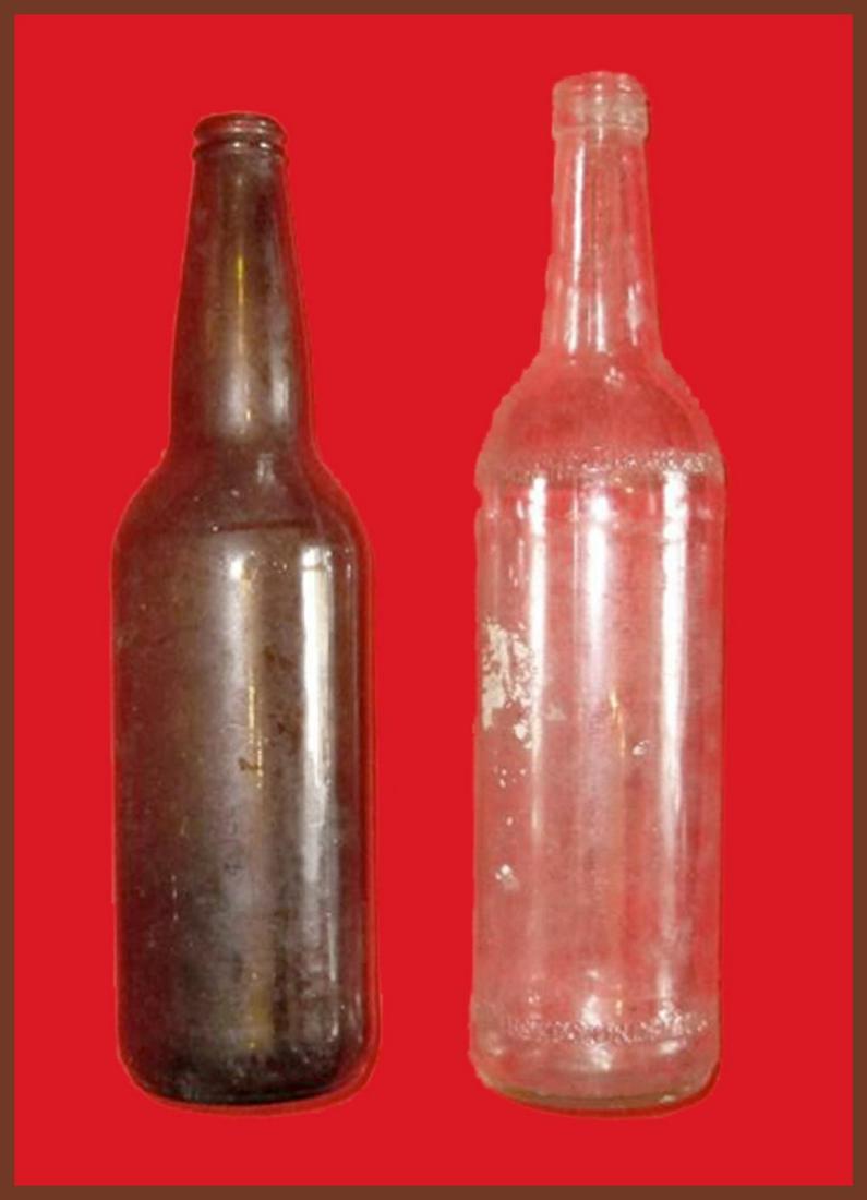 Two Beer Bottles Recovered From the German P.O.W. Camp, (1 of 2)