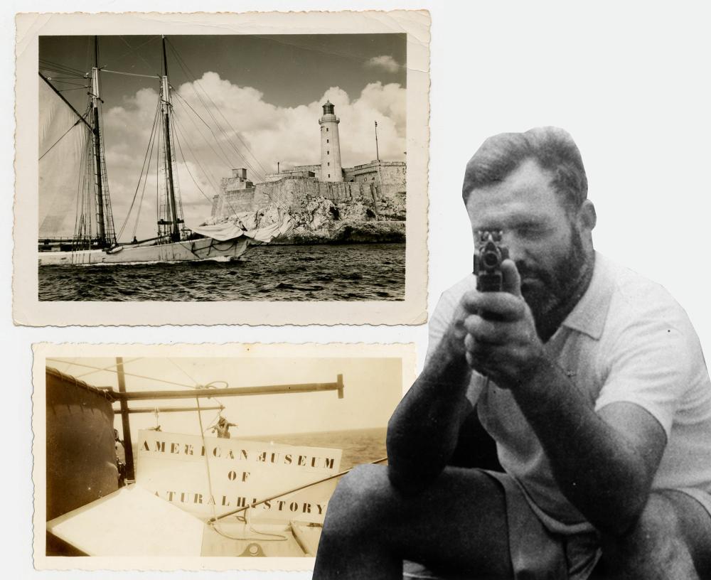 Ernest Hemingway's Personal Photographs taken aboard: Hemingway Ernest Ernest Hemingway's Personal Photographs taken aboard Pilar, Ca. World War II Two black and white photographs from the personal collection of American writer Ernest Hemingway (1899-196