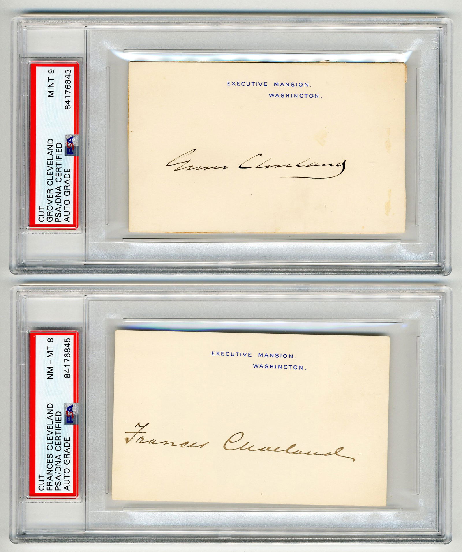 Grover & Frances Cleveland, Pair Signed "Executive (1 of 4)
