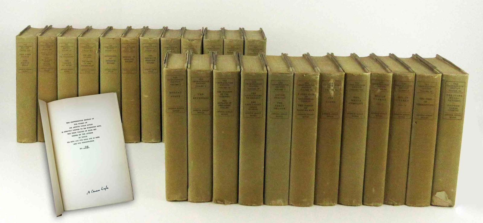 Sir A.C. Doyle Signed "Crowborough Edition" Complete (1 of 9)