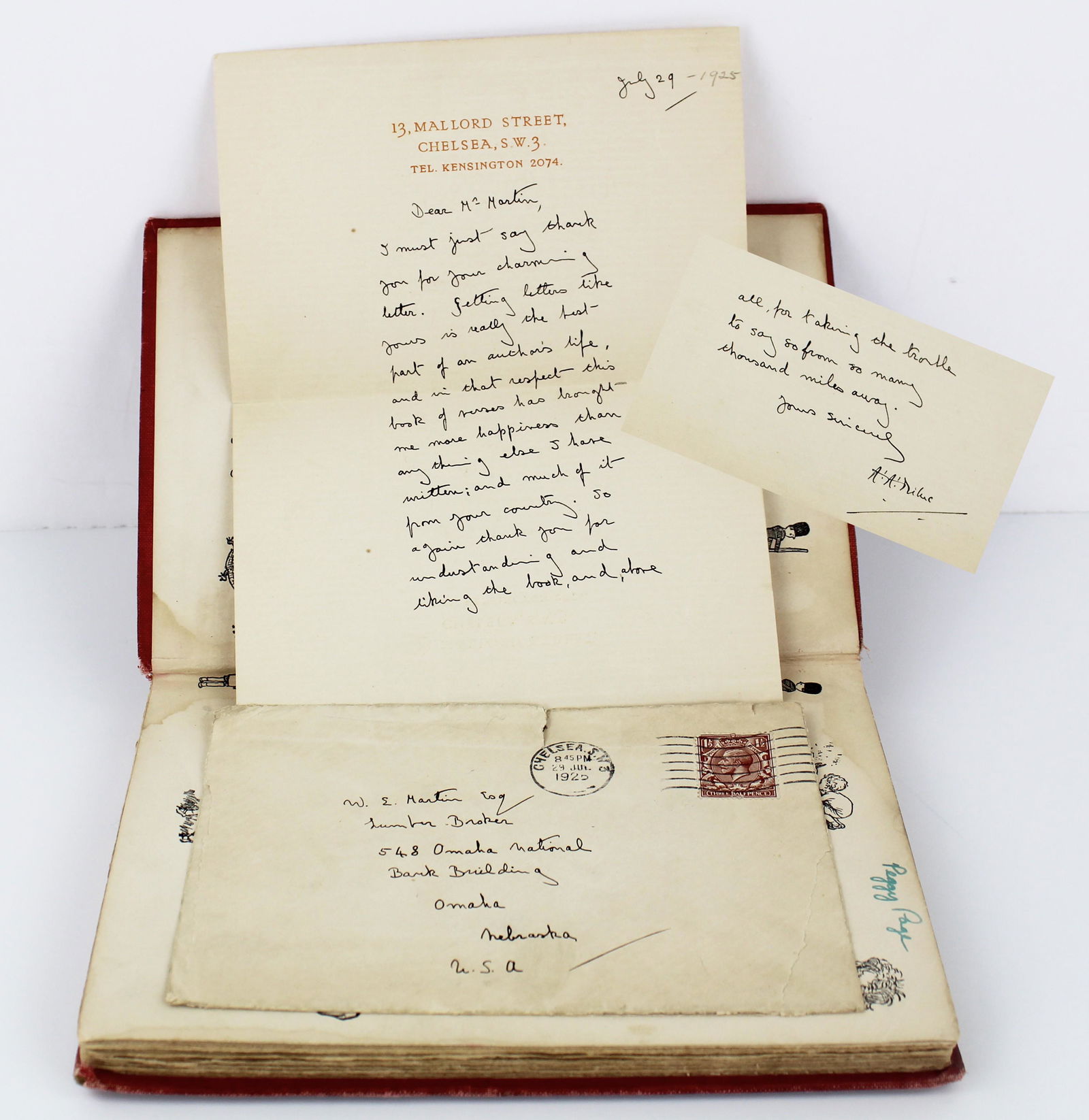 A.A. Milne ALS 1st appearance of Winnie The Pooh "this (1 of 6)