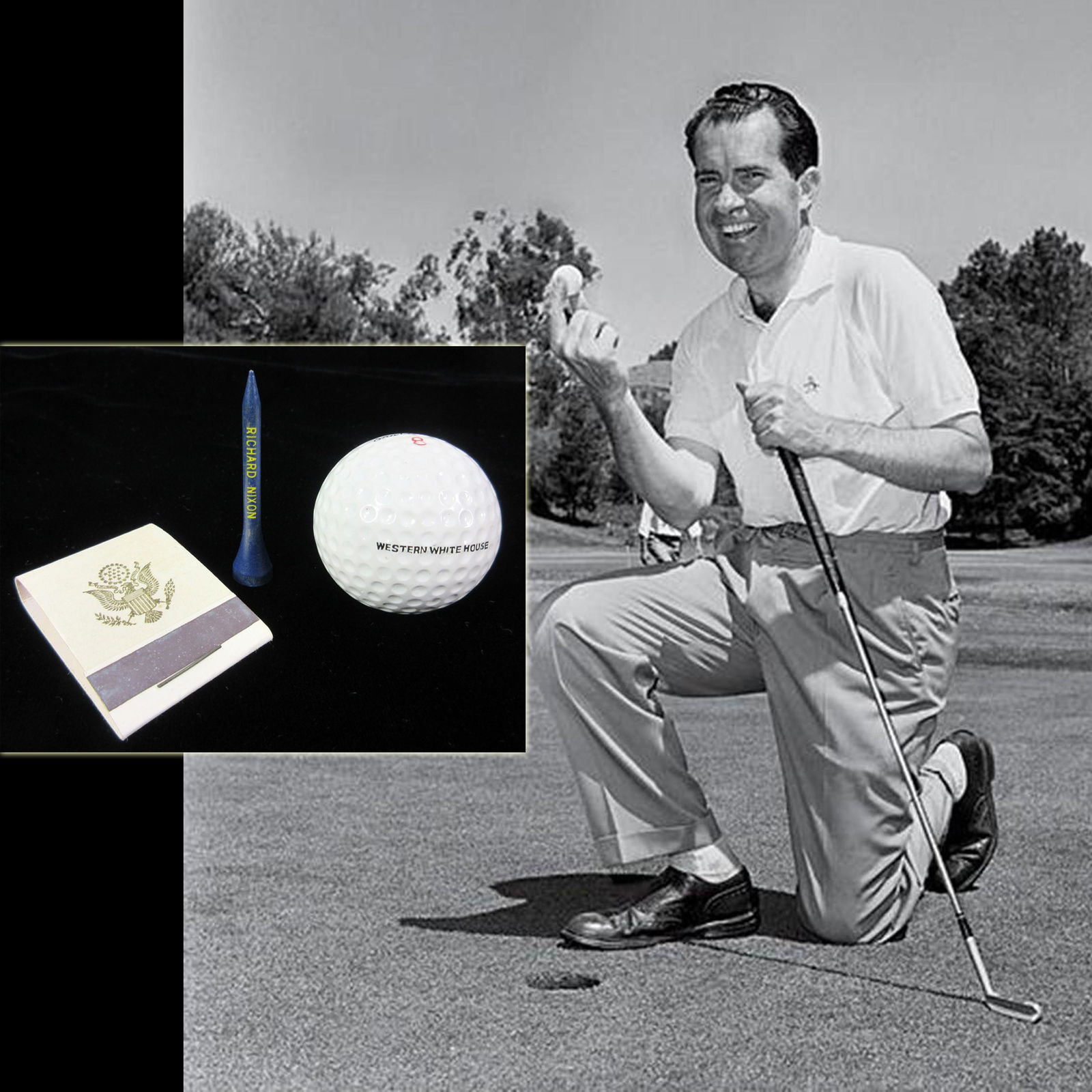 Richard Nixon Western White House Golf Archive, Superb (1 of 9)