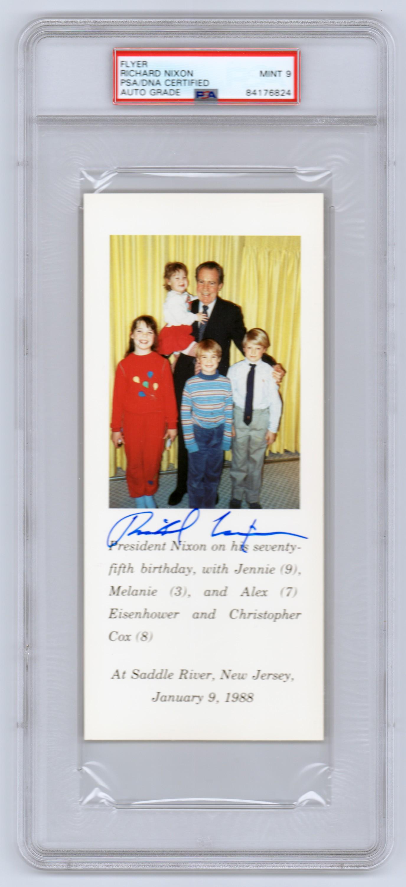 Richard Nixon Signed Photo with Grandchildren, PSA (1 of 3)