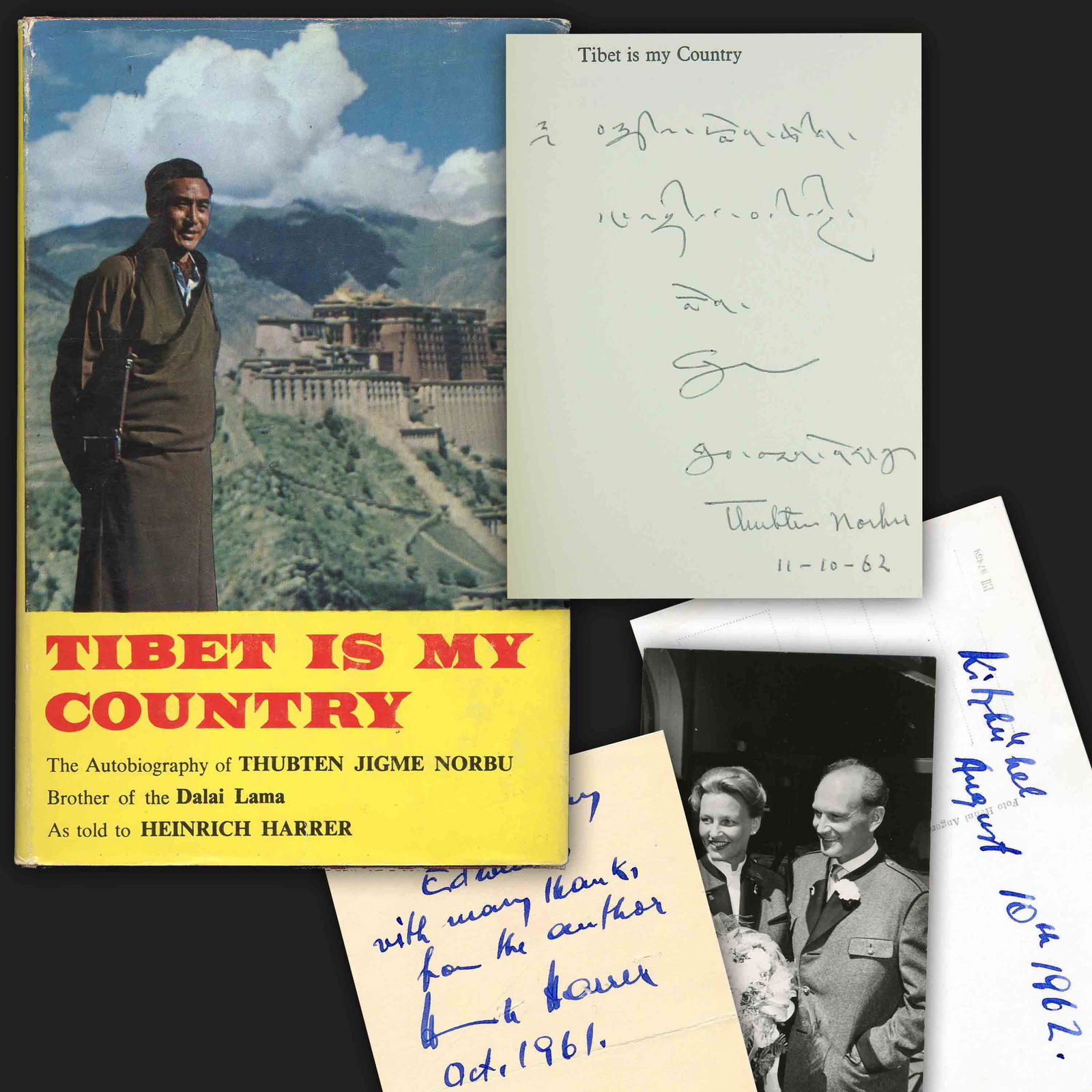 Thubten Jigme Norbu Signed 1st Edition Autobiography (1 of 9)