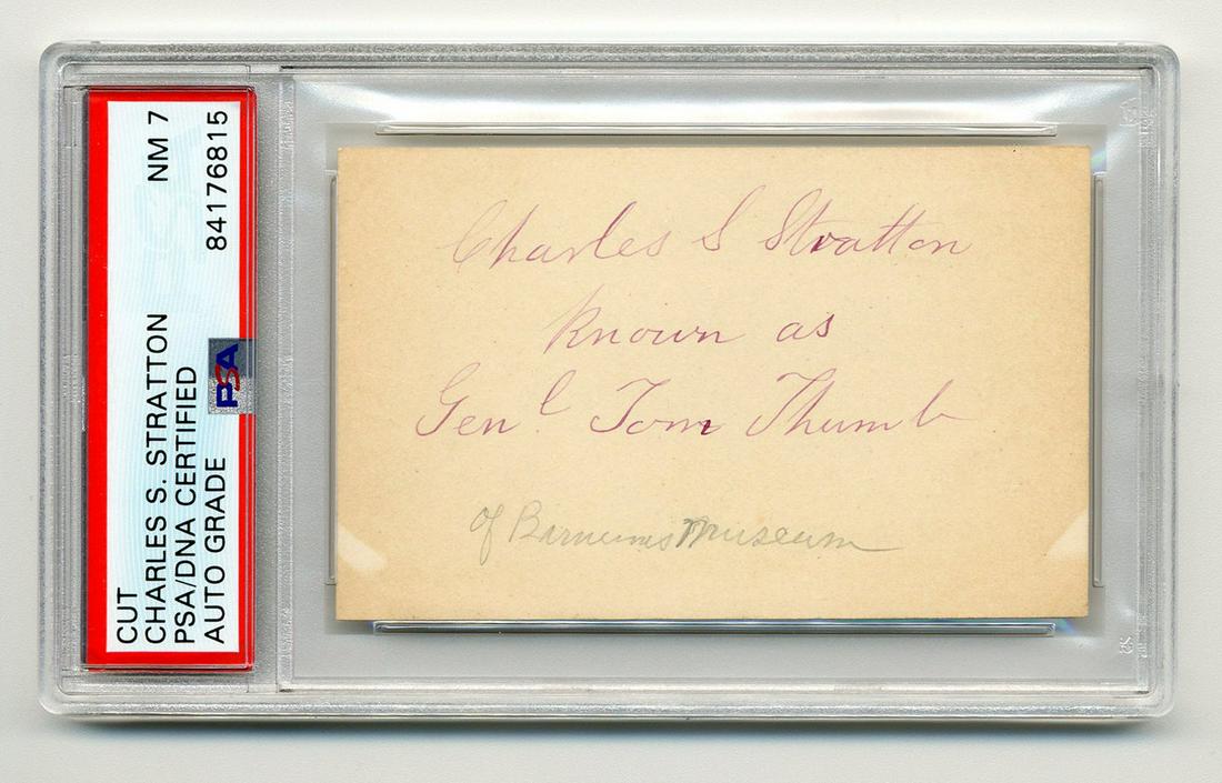 Tom Thumb/Charles S. Stratton Dual Signature, PSA (1 of 3)