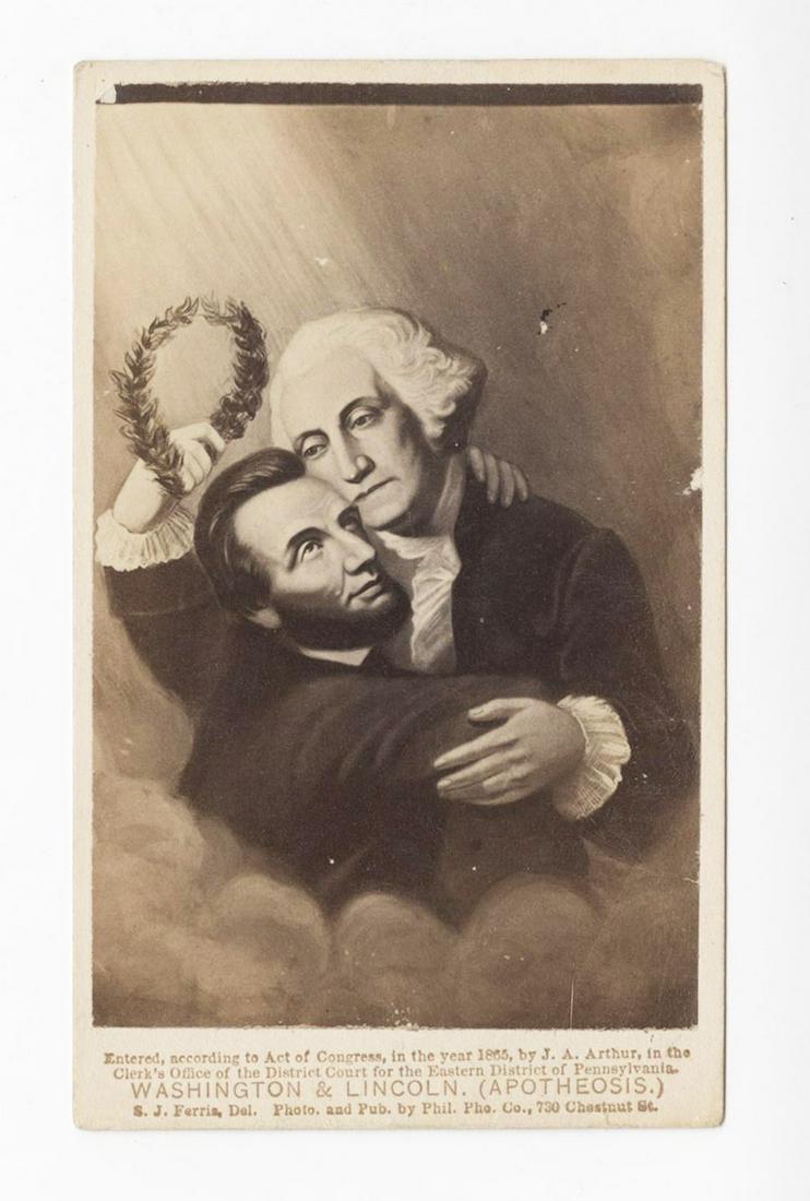 Lovely George Washington Carte De Visite Cradling (1 of 1)