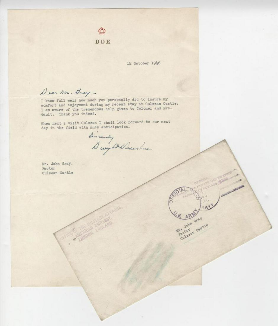 Eisenhower TLS Just Post WW II. Ex. Forbes (1 of 3)