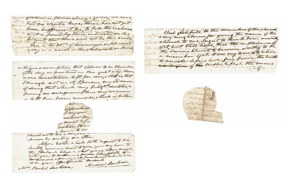 Andrew Jackson Writes to his Wife Rachel with Eaton (1 of 4)