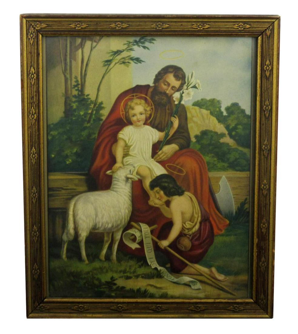 Jack Kerouac's Vintage Agnus Dei Print, Depicting Child (1 of 4)