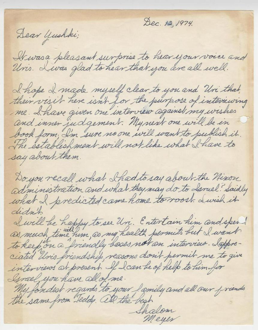 Mobster Meyer Lansky, ALS on Israel and Bashing Nixon (1 of 2)