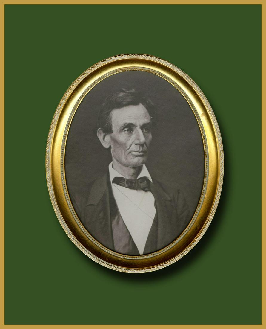 Framed Oval Photograph of Abraham Lincoln from negative (1 of 1)