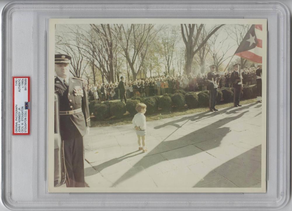 John Kennedy Jr. Large Vintage Photo, Waiting for His (1 of 3)