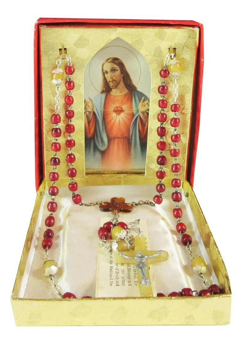 JFK, Jr. Irish Horn Rosary Presented to President and (1 of 10)