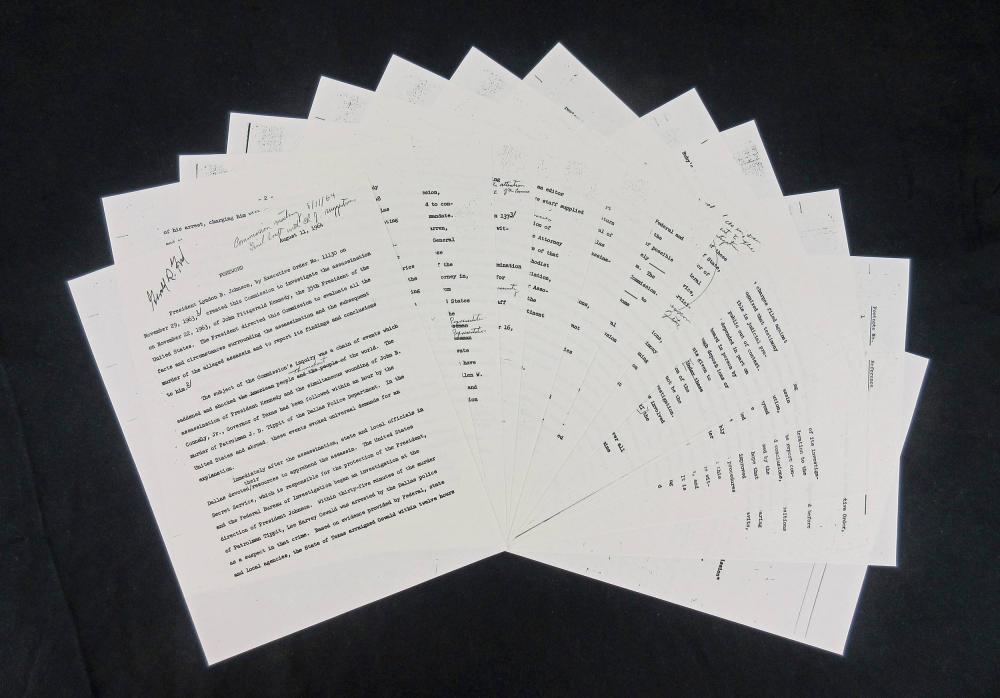 G. Ford Signed Warren Commission Draft, Ex-Forbes (1 of 7)