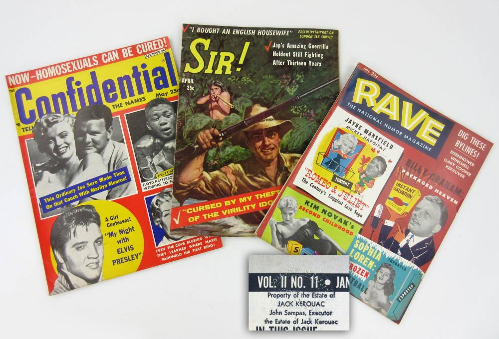 Smut! Jack Kerouac's Personally Owned Vintage Rags: Smut! Jack Kerouac's Personally Owned Vintage Rags Three mid-century pulp magazines personally owned by and preserved in the private collection of Jack Kerouac (1922-1969), the famous American writer 