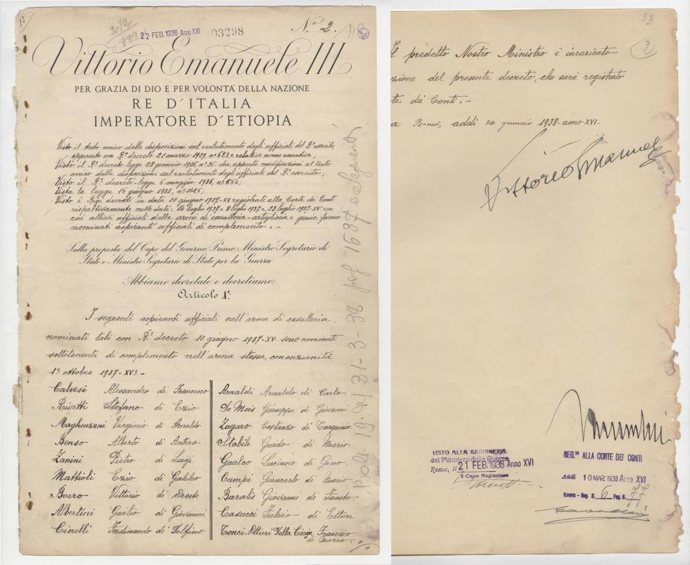 Enormous Mussolini and Victor Emmanuel Signed 53 Page (1 of 5)