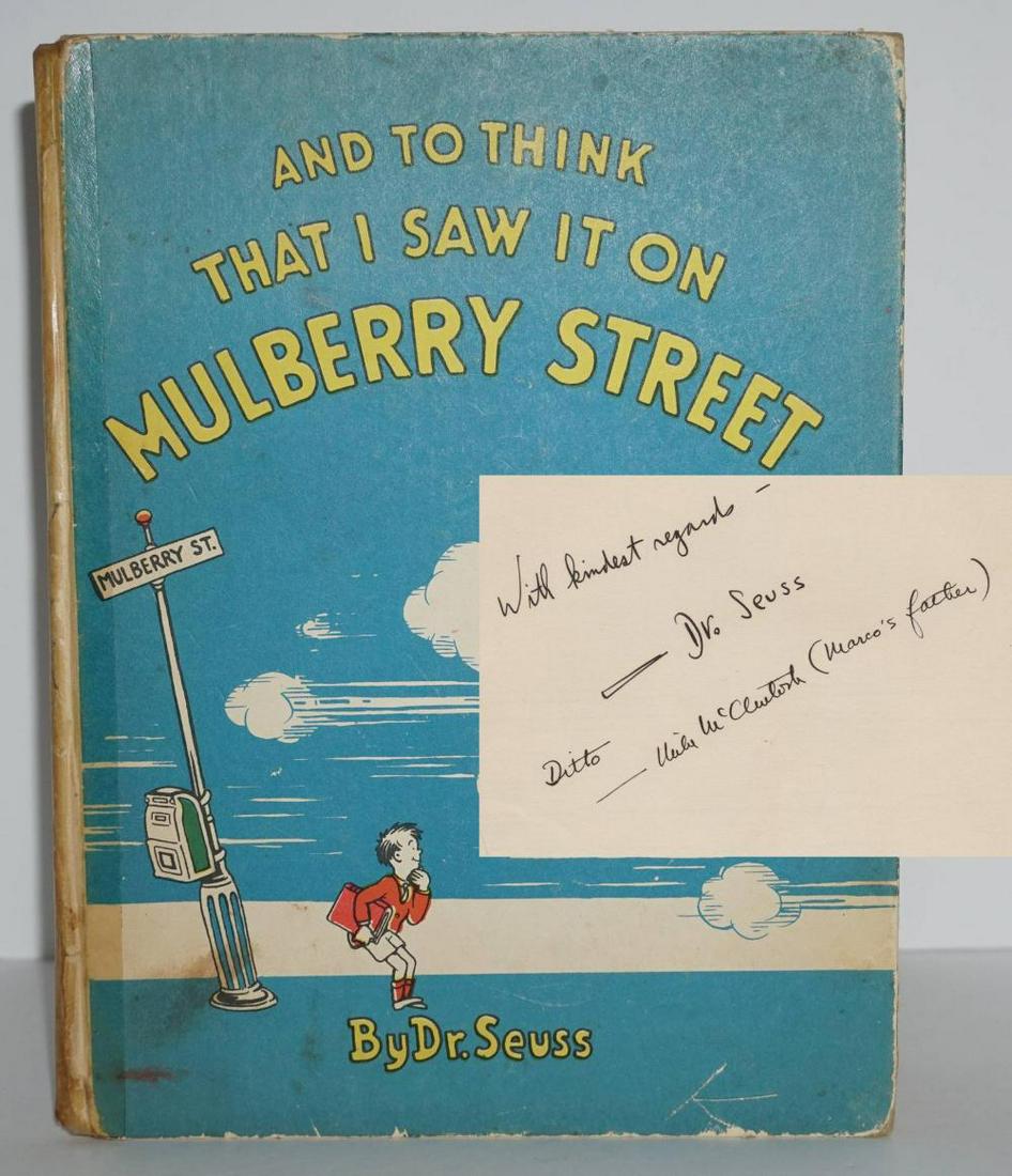 Dr. Seuss Signed and Inscribed, 1st/1st Ed. "And to (1 of 8)