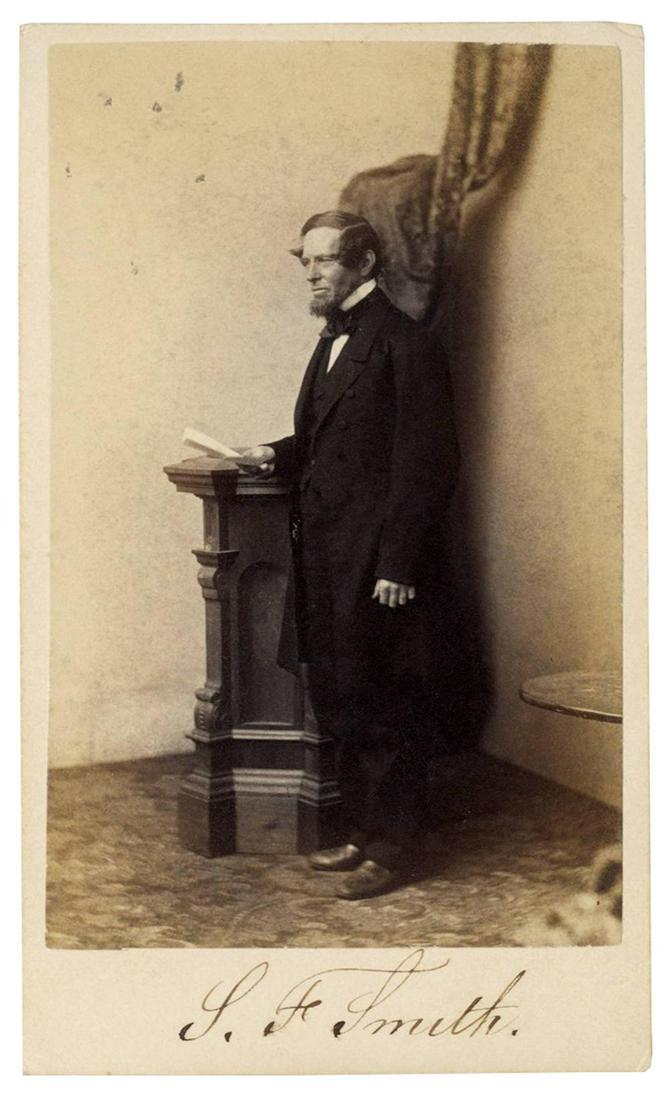 Samuel Francis Smith, Writer of "America", Signed CDV (1 of 2)