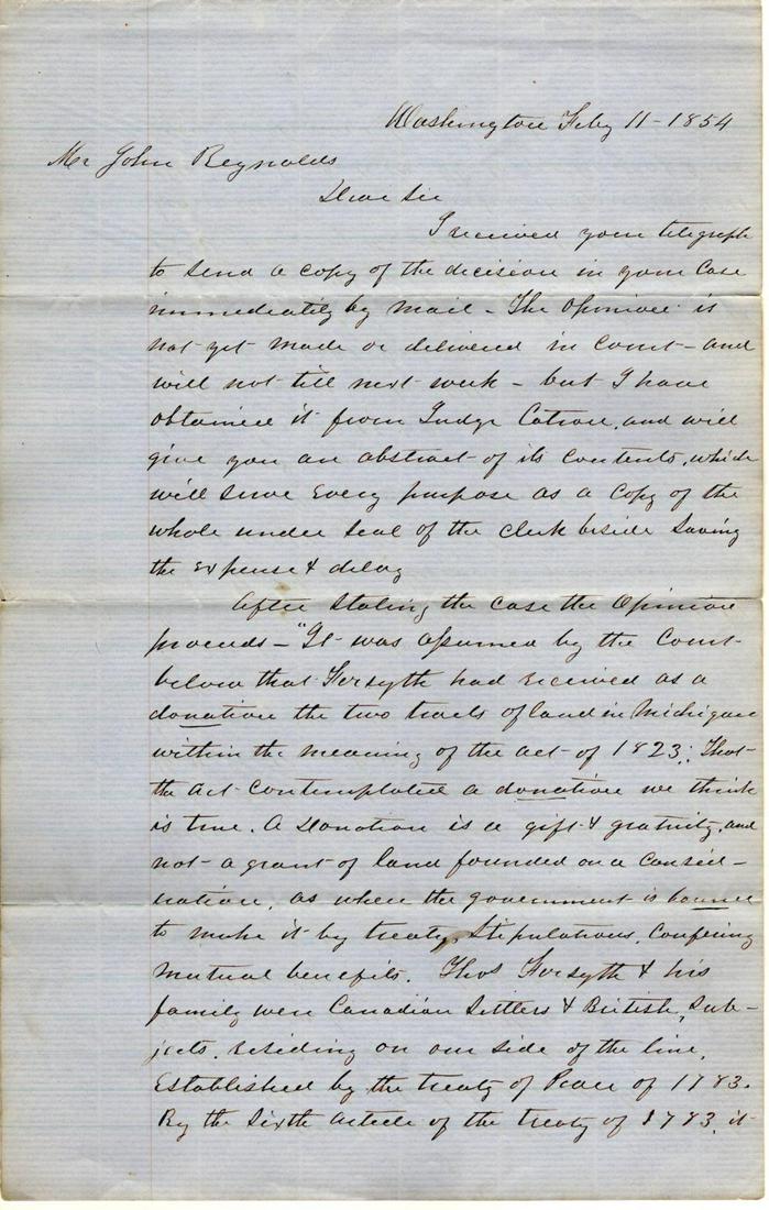 S. Court Justice Robert C. Grier Leaks Forthcoming (1 of 3)