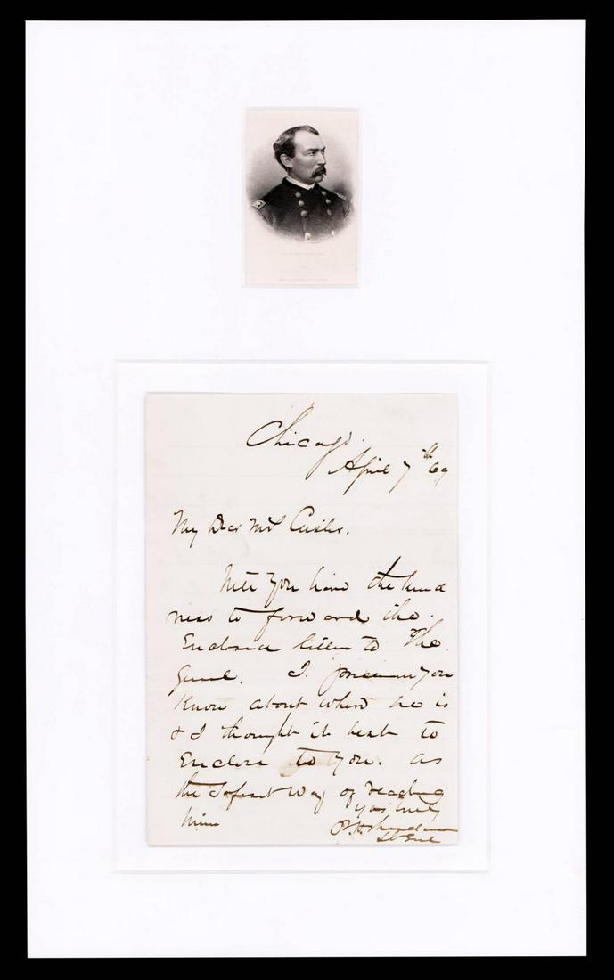 Philip Sheridan ALS to George A. Custer's Wife Libbie (1 of 4)