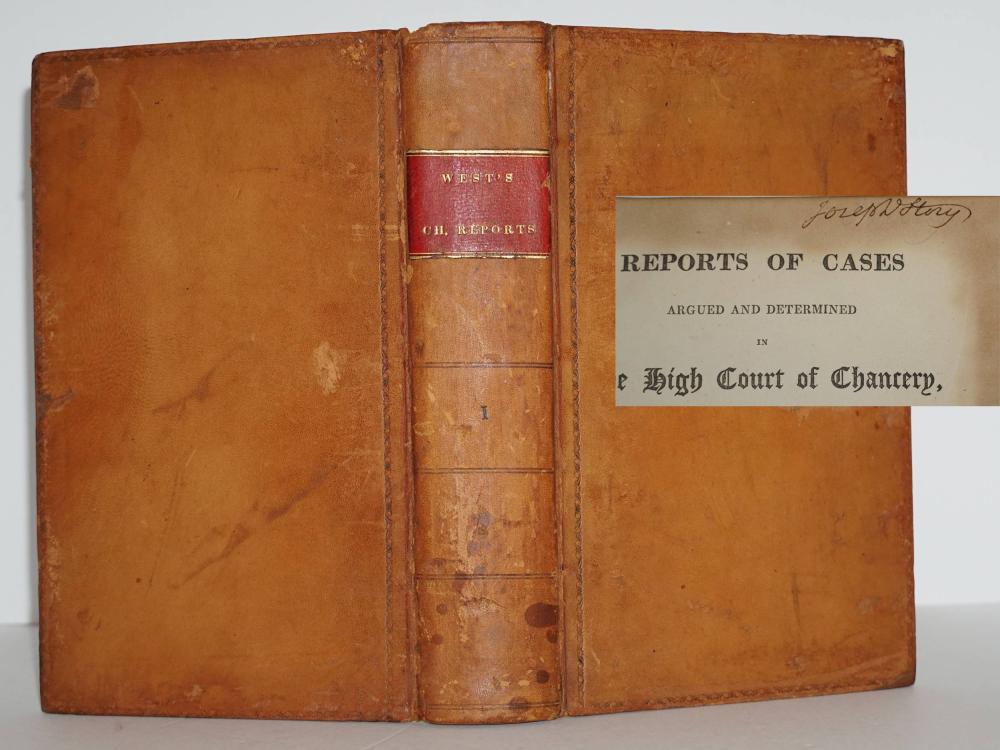 Joseph Story Signed Law Book "Report of Cases" (1 of 4)