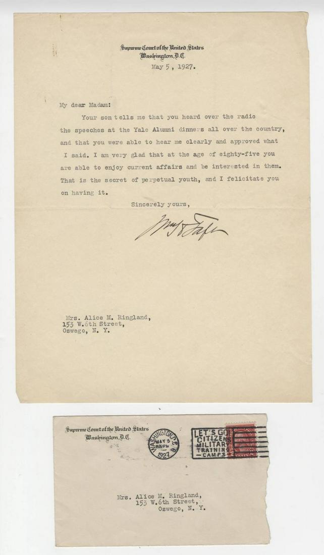 William Taft Re: His Yale Speeches (1 of 2)